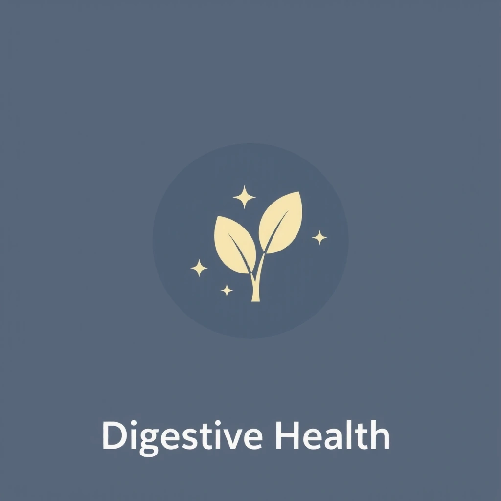 Icono representativo de salud digestiva, con una hoja o un sistema digestivo estilizado.
