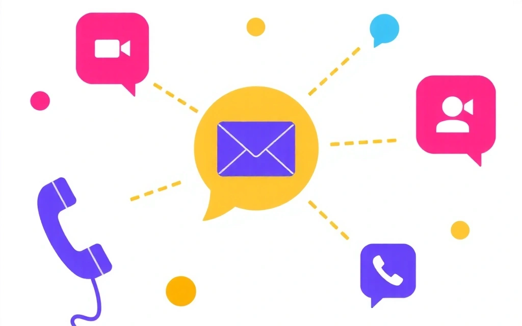 Contacto y soporte - Iconos de comunicación